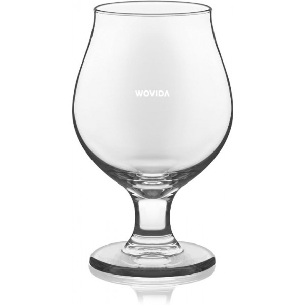 Wovida Classic Belgian Beer Glasses, Dishwasher Safe Beer Glasses Set of 4 for Belgian Ale, Tulip Beer Glasses